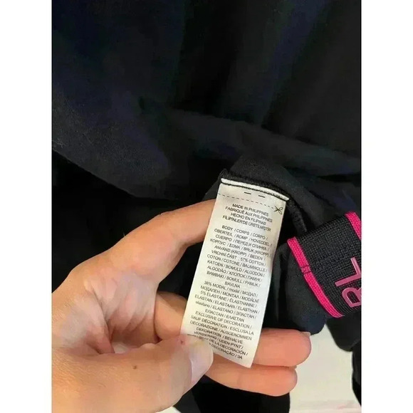 Lauren Ralph Lauren 1/4 Zip Dress Logo Tape Long Sleeve Navy Pink Size Small - Picture 6 of 6